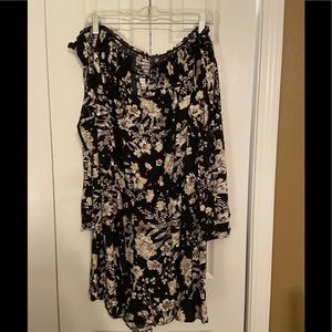 Off Shoulder Long Sleeve Romper